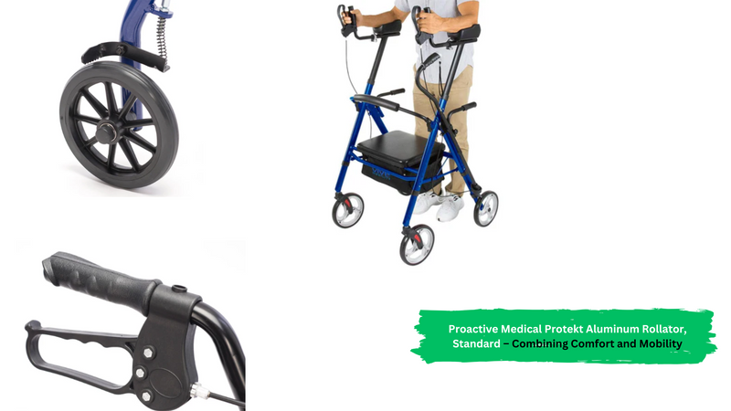 Proactive Medical Protekt Aluminum Rollator, Standard – Combining Comfort and Mobility