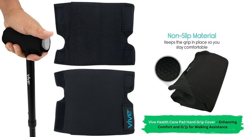 Vive Health Cane Pad Hand Grip Cover – Enhancing Comfort and Grip for Walking Assistance