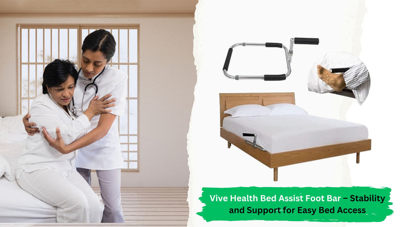 Vive Health Bed Assist Foot Bar – Stability and Support for Easy Bed Access