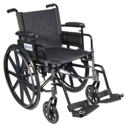 Drive Medical Cruiser X4 Wheelchair, 20 Inches, Swing Away Footrests, Adjustable Desk Arms
