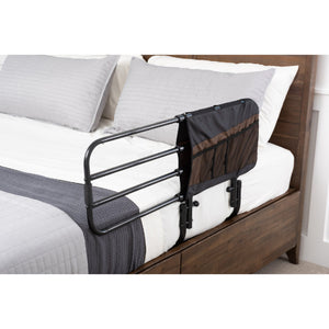 Stander EZ Adjust Bed Rail with Adjustable Length and 4 Pocket Organizer Pouch