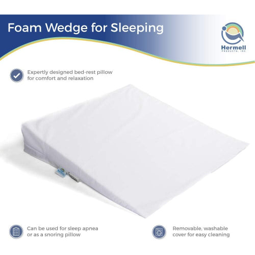 Hermell Foam Bed Wedge Replacement Cover Only, White