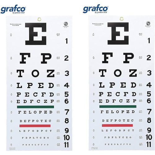 Grafco Snellen Eye Chart, 22 x 11  Inches