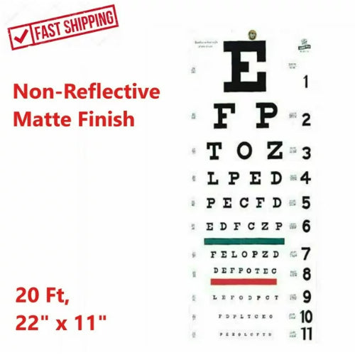 Grafco Snellen Eye Chart, 22 x 11  Inches