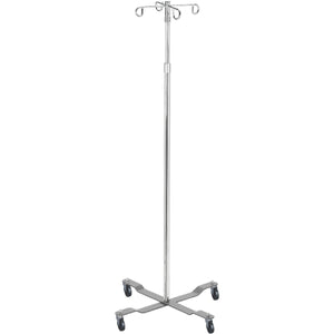 Drive Medical Economy IV Pole, 4 Hook, 4 Leg