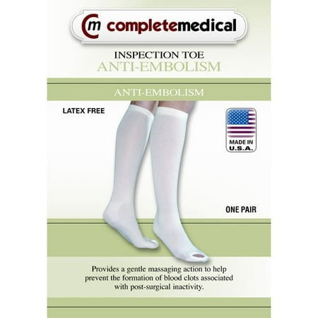 Anti-Embolism Stockings 15-20mmHg Below Knee Insp Toe