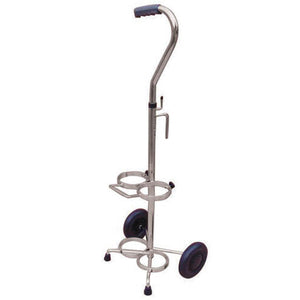 Drive Medical Oxygen Cylinder Cart, Dual Tank for D/E Cylinders