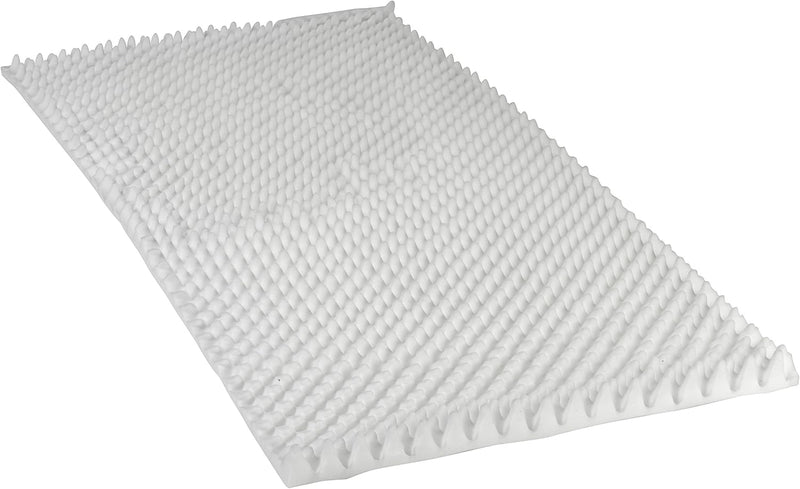 Drive Medical Convoluted Eggcrate Bed Foam Mattress Pad, White, 74 x 33 x 4 Inches