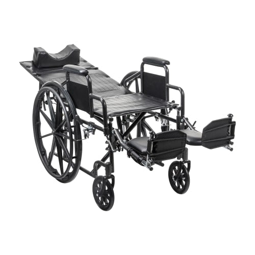 Drive Medical Silver Sport Recliner Wheelchair, detachable desk arms ,vinyl seat, Moovkart!