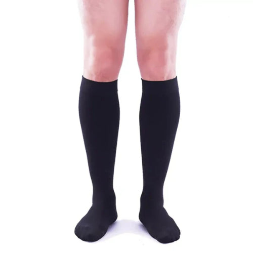 Blue Jay Ladie's Sheer Mild Support 15-20 mmHg Knee-High Stockings, Closed Toe, Black, Large