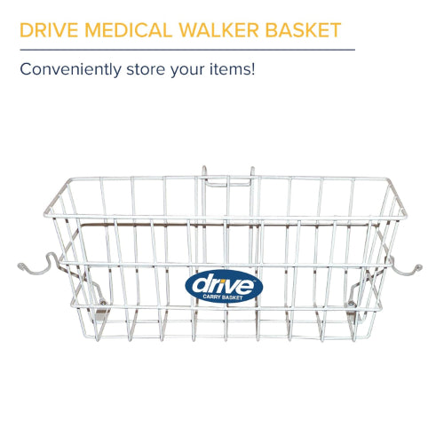 Drive Medical Snap On Walker Basket for Folding Walkers