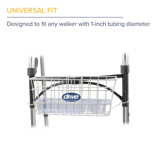 Drive Medical Snap On Walker Basket for Folding Walkers