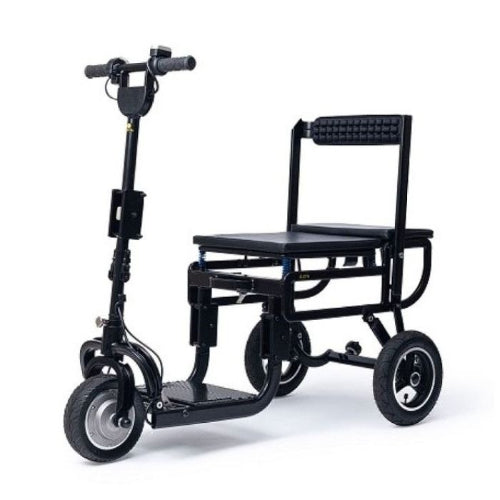 Afikim eFOLDI Lite Ultra Lightweight Folding Mobility Scooter, 10 Miles Range, Black