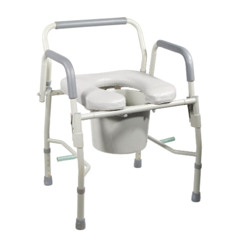 Drive Medical Drop-Arm Commode with Padded Open-Front Seat, Pack of 2