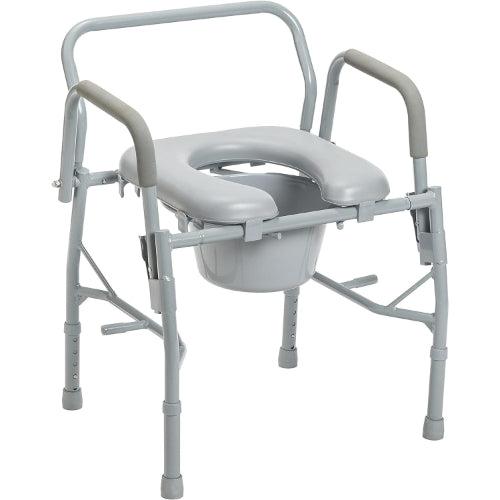 Drive Medical Drop-Arm Commode with Padded Open-Front Seat, 2 Pack