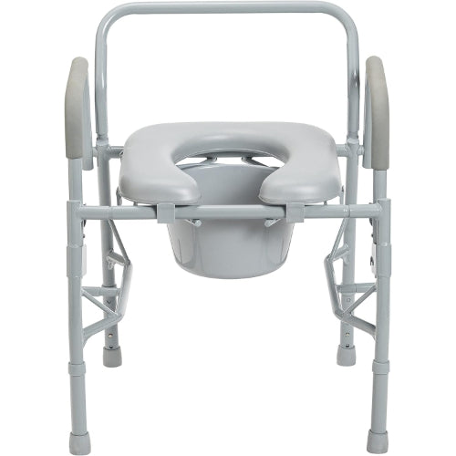 Drive Medical Drop-Arm Commode with Padded Open-Front Seat, 2 Pack