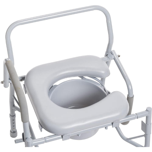 Drive Medical Drop-Arm Commode with Padded Open-Front Seat, 2 Pack