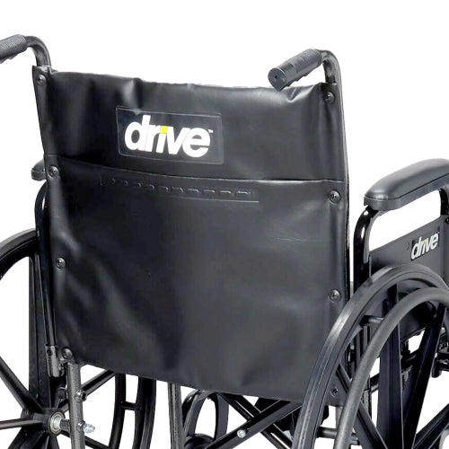 Drive Medical Dual Axle Economy Wheelchair, 20 Inches with Removable Desk Arms and Elevating Leg Rests