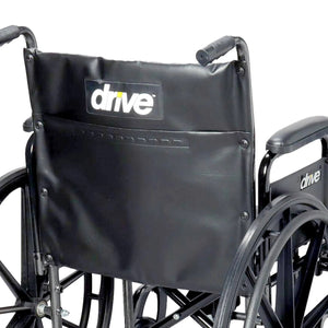 Drive Medical Economy Wheelchair, 18-Inch Seat with Removable Desk Arms, Dual Axle Steel Frame, K1/K2 Hover