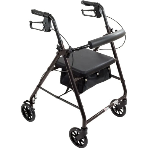 ProBasics 4 Wheel Aluminum Rollator with Loop Brake, Black