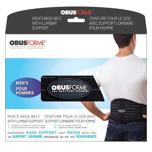 ObusForme Back Belt-Male, Black