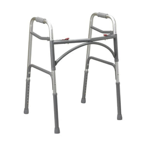 Drive Medical Extra Wide Adult Bariatric Folding Walker with Double Button Release