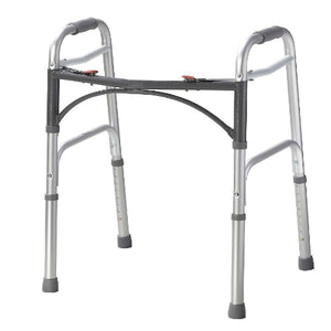 Drive Medical Extra Wide Adult Bariatric Folding Walker with Double Button Release Hover