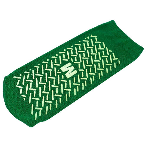 Medline Slipper Socks, Medium, Green, Pair