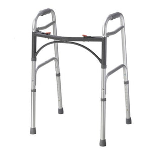 Fabrication Enterprises Easy-Release 2-Button Folding Walker, Youth, Without Wheels