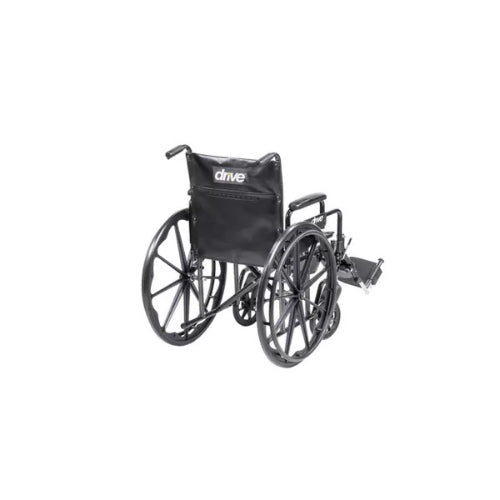 Drive Medical Silver Sport 2 Wheelchair Elevating Leg Rests Detachable Desk Arms, 18 inches