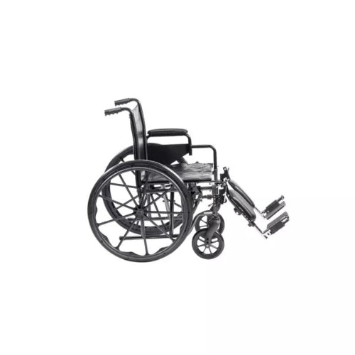 Drive Medical Silver Sport 2 Wheelchair Elevating Leg Rests Detachable Desk Arms, 18 inches