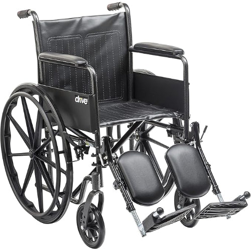 Drive Medical Wheelchair Econ Rem Full Arms Elevating Legrests, Moovart