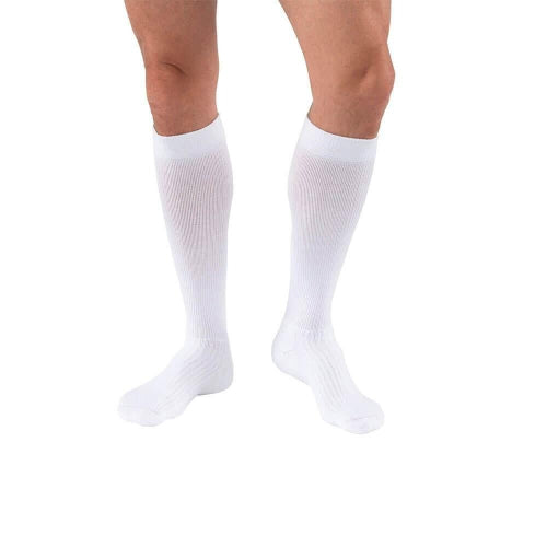 Jobst ActiveWear 20-30 mmHg Knee-High Socks, White, Medium