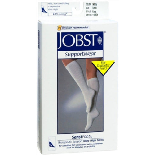 Jobst Sensifoot Over-The-Calf Sock White