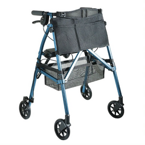 Stander EZ Fold-N-Go Rollator Rolling Walker for Seniors, Cobalt Blue, Each Hover