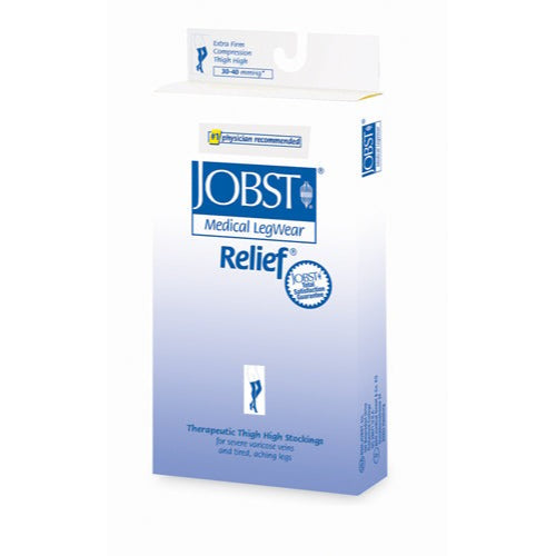 Jobst Relief 30-40 mmHg Thigh-High Compression Stockings, Beige, X-Large – Medical Support for Swelling & Circulation, Moovkart.