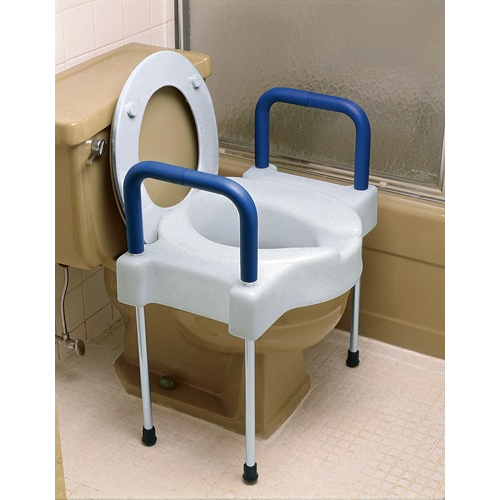 Ableware Tall Ette Elevated Toilet Seat with Legs, Steel