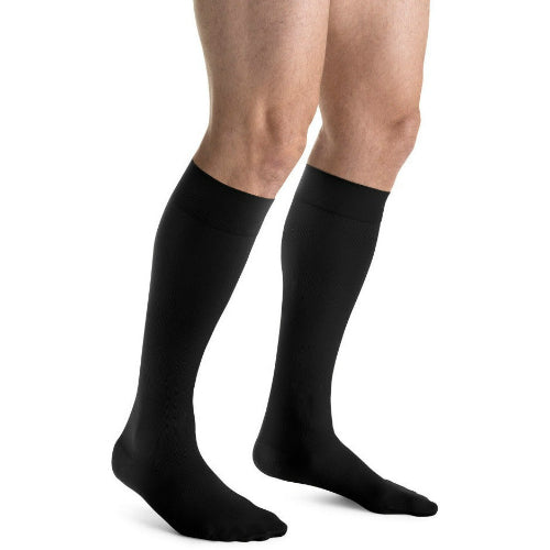 Jobst For Men 15-20 Knee-High, Black, Small Pair