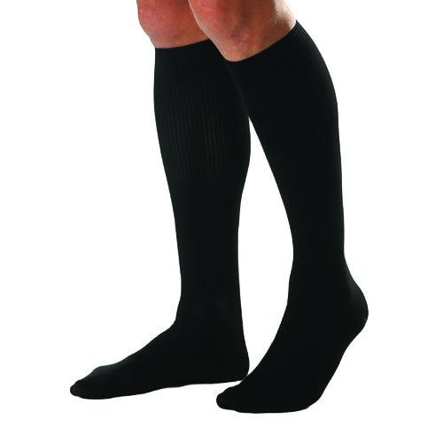 Jobst For Men 15-20mmHg Knee-High Black, Large Pair