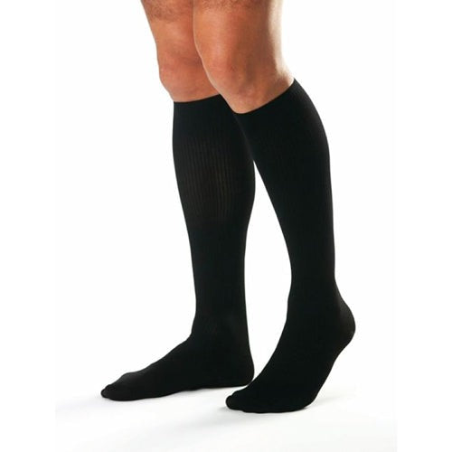 Jobst For Men 15-20mmHg Knee-High Compression Socks in Size Large, offering high compression for improved circulation and support, Moovkart.