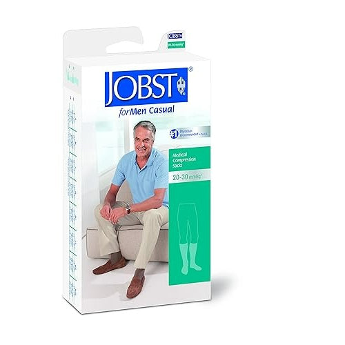 Jobst for Men 20-30 mmHg, Knee-High, Black, Small