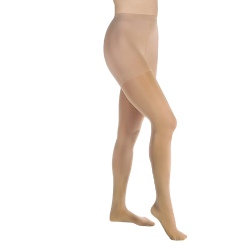 Jobst Opaque 30-40 mmHg Compression Pantyhose, Waist-High, Closed Toe, Silky Beige, Large, for leg support and circulation relief. Moovkart