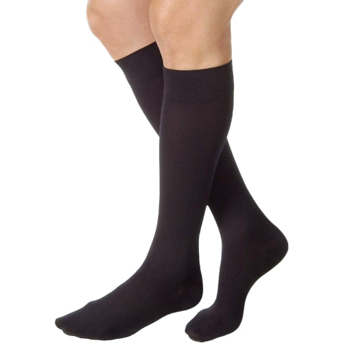 Jobst Men’s 20-30 mmHg Knee-High Closed Toe Compression Socks, Black, X-Large – Firm support for circulation & comfort. Moovkart