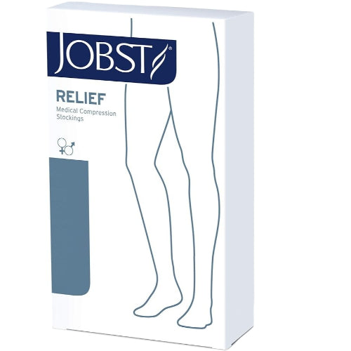 Jobst For Men 20-30 mmHg Knee-High Compression Socks with Full Calf, Closed-Toe, Black, X-Large