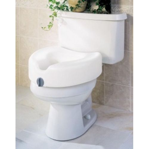 Medline Raised Toilet Seat With Lock, Without Arms