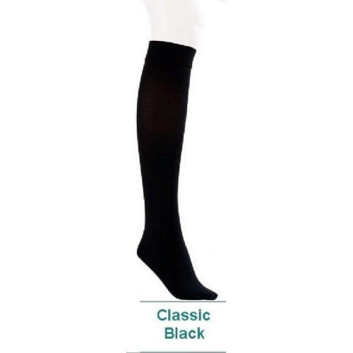 Jobst Opaque Knee-High Compression Stockings, 30-40 mmHg,X-Large Full Calf. Breathable support, discreet style.