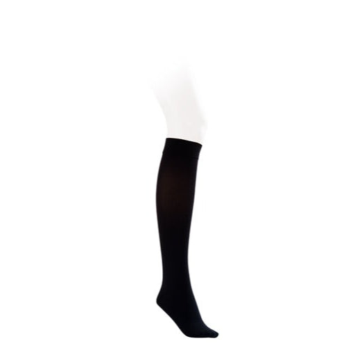 Jobst Opaque knee-high compression stockings in black, large petite size (pair).