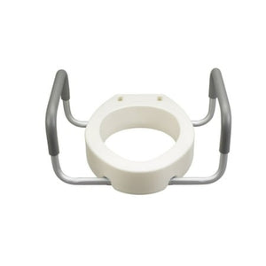 Drive Medical Elevated Toilet Seat with Arms for Elongated Toilets