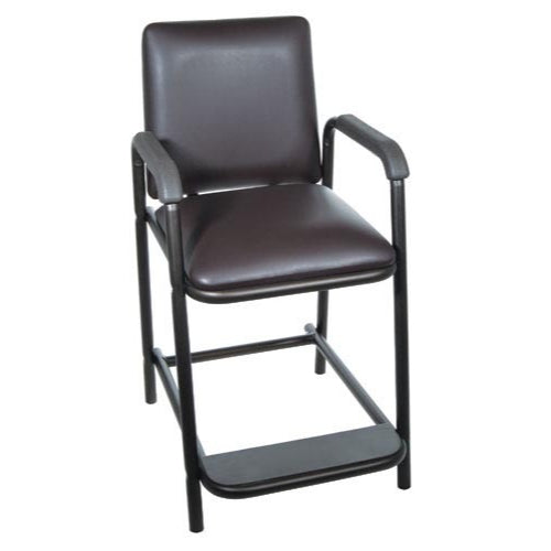 Drive Medical Deluxe Hip Chair with elevated seat and padded armrests, dark brown frame. Moovkart