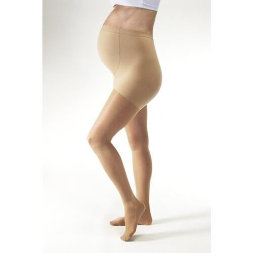 Jobst Ultrasheer Maternity Pantyhose, silky beige, small size, 8-15 mmHg compression.